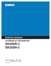 Manuel d'entretien de la pelle hydraulique Kobelco SK30SR-3, SK35SR-3 PDF - Kobelco manuels - CASE-S5PW0009E