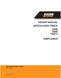 Case 335B, 340B TIER 3 camion articulé manuel de service pdf - Cas manuels - CASE-87721320NA