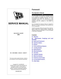 Manuel d'entretien PDF de la chargeuse-pelleteuse JCB 2DX - JCB manuels - JCB-9813-8500