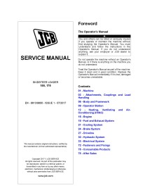 JCB 155, 175 manuel d'entretien pdf du chargeur de dérapage - JCB manuels - JCB-9813-9800