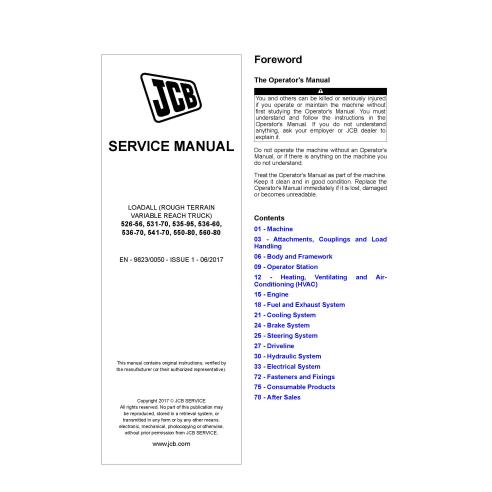 JCB 526-56, 531-70, 535-95, 536-60, 536-70, 541-70, 550-80, 560-80 cargar todo el manual de servicio en pdf - JCB manuales - ...