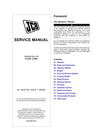 JCB CT160, CT260 roller pdf service manual  - JCB manuals
