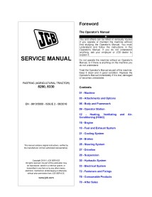 JCB 8290, 8330 tracteur manuel d'entretien pdf - JCB manuels - JCB-9813-5000