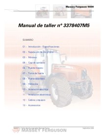 Massey Ferguson 6445, 6455, 6460, 6465, 6470, 6475, 6480, 6485, 6490, 6495, 6497, 6499 tracteur pdf manuel d'entretien - Mass...