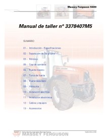 Massey Ferguson 6445, 6455, 6460, 6465, 6470, 6475, 6480, 6485, 6490, 6495, 6497, 6499 tractor pdf workshop service manual ES...