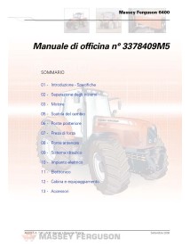 Massey Ferguson 6445, 6455, 6460, 6465, 6470, 6475, 6480, 6485, 6490, 6495, 6497, 6499 tractor pdf taller servicio manual IT ...