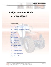 Massey Ferguson 6445, 6455, 6460, 6465, 6470, 6475, 6480, 6485, 6490, 6495, 6497, 6499 tracteur pdf manuel d'entretien - Mass...