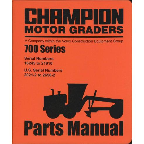 Champion 710, 720, 730, 740, 750, 780 / A grader pdf manual de piezas - Campeón manuales - CHAMP-L-3008