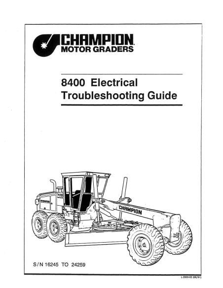 CHAMP-L-2005 Champion 710, 720, 730, 740, 750, 780 / Manuel d'atelier en pdf pour niveleuse A