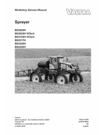 Manuel d'entretien d'atelier du pulvérisateur Valtra BS3020H, BS3120H, BS2517H, BS3330H, BS3335H pdf - Valtra manuels - VALTR...