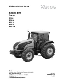 Manuel d'entretien d'atelier pdf pour tracteur Valtra BM85, BM100, BM110, BM120, BM125i - Valtra manuels - VALTRA-87658300-EN