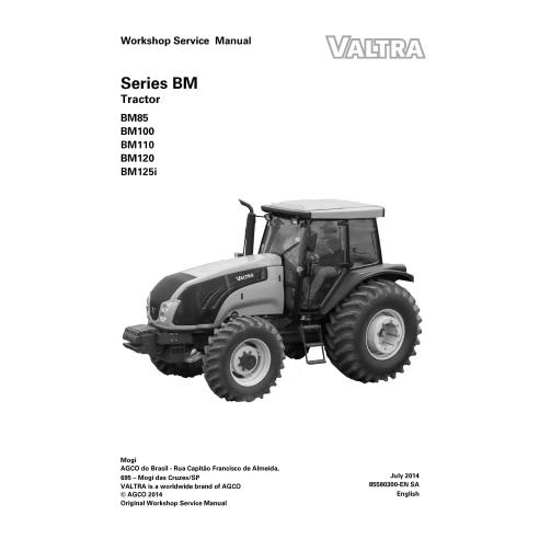 Manuel d'entretien d'atelier pdf pour tracteur Valtra BM85, BM100, BM110, BM120, BM125i - Valtra manuels - VALTRA-87658300-EN