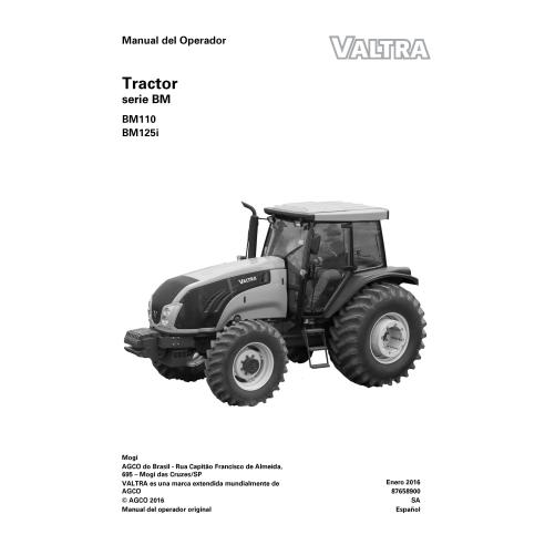 Valtra BM110, BM125i tractor pdf manual del operador ES - Valtra manuales - VALTRA-87658900