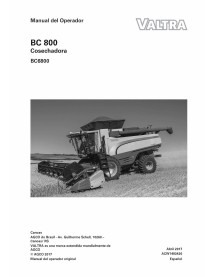 Manuel d'utilisation de la moissonneuse-batteuse Valtra BC6800 pdf ES - Valtra manuels - VALTRA-ACW1493430