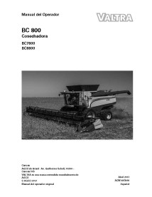 Valtra BC7800, BC8800 combine pdf manual del operador ES - Valtra manuales - VALTRA-ACW1493460