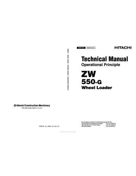 HIT-ZW-550-G-SM Manuel d'entretien pdf de la chargeuse sur pneus Hitachi ZW 550-G