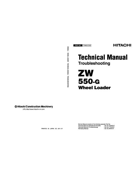 HIT-ZW-550-G-SM Hitachi ZW 550-G wheel loader pdf service manual