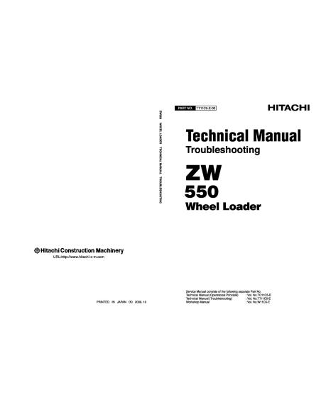 HIT-ZW-550-SM Cargadora de ruedas Hitachi ZW 550 manual de servicio en pdf