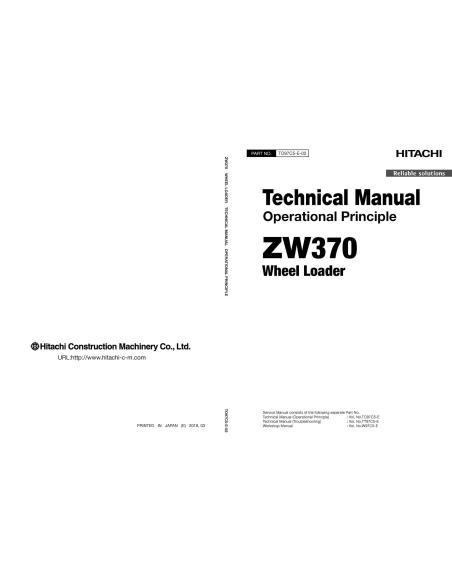 HIT-ZW-370-SM Manual de serviço em pdf Hitachi ZW 370 para carregadeira de rodas