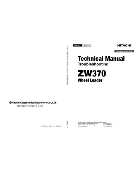 HIT-ZW-370-SM Manual de serviço em pdf Hitachi ZW 370 para carregadeira de rodas