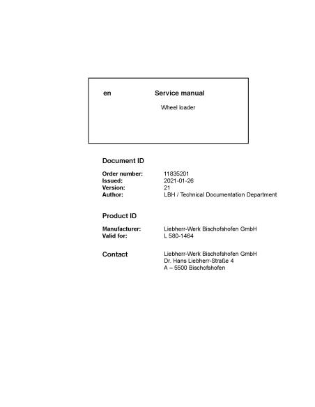 LIEBHERR-L580_G6.0-D_1464-SM Manuel d'entretien pdf de la chargeuse sur pneus Liebherr L 580-1464