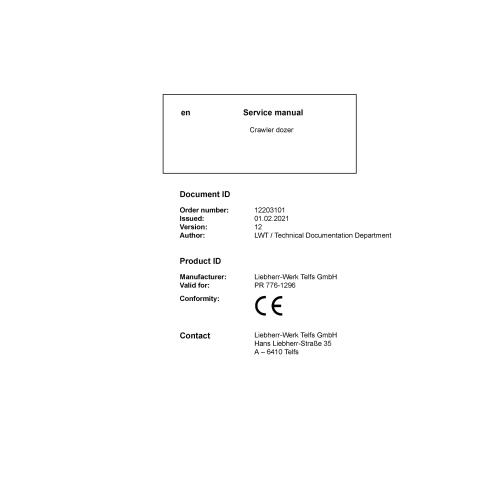 LIEBHERR-PR_776_G6.0_1296-SM Liebherr PR 776-1296 crawler dozer pdf service manual LIEBHERR-PR_776_G6.0_1296-SM Liebherr PR 776-1296 crawler dozer pdf service manual