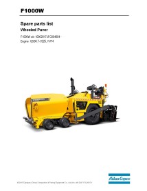 Dynapac F1000W wheelled paver pdf parts book manual  - Dynapac manuals - DYNAPAC-4812247171