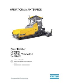 Dynapac SD2550C / SD2550CS tracked paver pdf operation & maintenance manual  - Dynapac manuals - DYNAPAC-4812313708