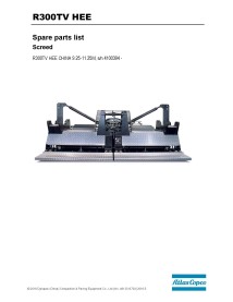 Dynapac R300TV HEE s / n 4100394 - manual do livro de peças em pdf para pavimentadora sobre esteiras - Dynapac manuais