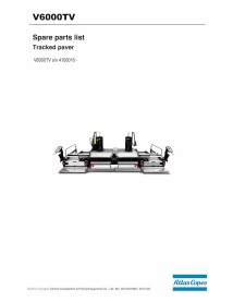 Dynapac V6000TV pavimentadora de orugas pdf manual del libro de piezas - Dynapac manuales