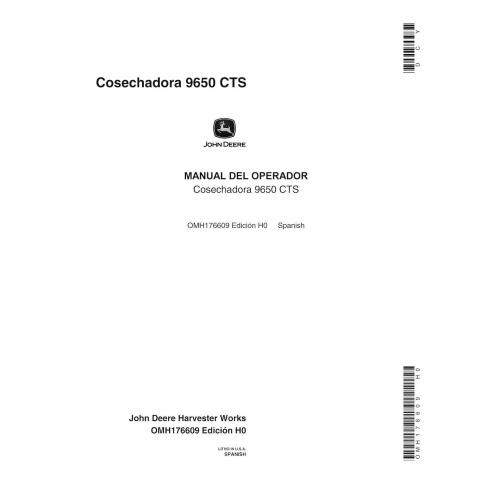 John Deere 9650 CTS (sn 0 - 690400) combinar pdf manual do operador ES - John Deere manuais - JD-OMH176609