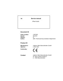 Manuel d'entretien pdf de la chargeuse sur pneus Liebherr L 509-1262 - Liebherr manuels - LIEBHERR-L509-1262-EN