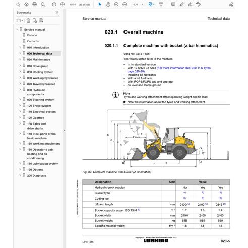 LIEBHERR-L518-1655 Manuel d'entretien pdf de la chargeuse sur pneus Liebherr L 518-1655 LIEBHERR-L518-1655 Manuel d'entretien pdf de la chargeuse sur pneus Liebherr L 518-1655