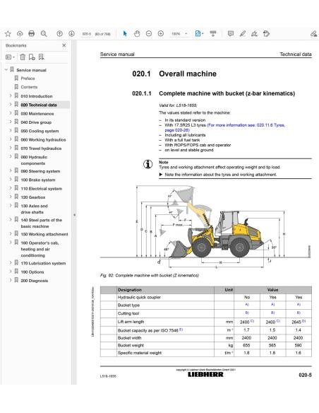 LIEBHERR-L518-1655 Liebherr L 518-1655 wheel loader pdf service manual