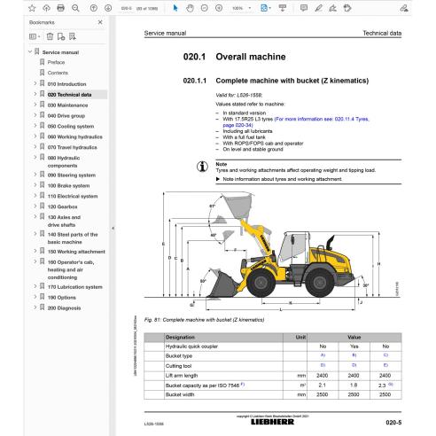 LIEBHERR-L526-1558 Manuel d'entretien pdf de la chargeuse sur pneus Liebherr L 526-1558 LIEBHERR-L526-1558 Manuel d'entretien pdf de la chargeuse sur pneus Liebherr L 526-1558