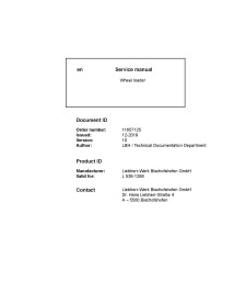 Cargadora de ruedas Liebherr L 538-1268 pdf manual de servicio - Liebherr manuales