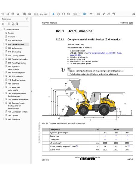 LIEBHERR-L538-1559 Liebherr L 538-1559 wheel loader pdf service manual