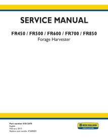 New Holland FR450, FR500, FR600, FR700, FR850 colhedora de forragem manual de serviço em pdf - New Holland Agricultura manuai...