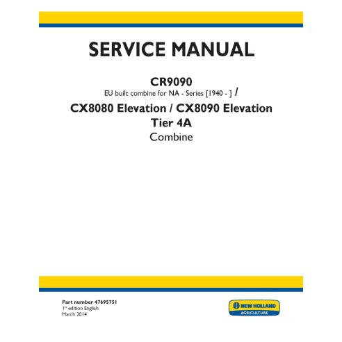 New Holland CR9090, CX8080, CX8090 combine pdf service manual  - New Holland Agriculture manuals - NH-47695751