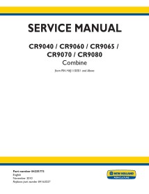 New Holland CR9040, CR9060, CR9065, CR9070, CR9080 combinan el manual de servicio en pdf - Agricultura de Nueva Holanda manua...