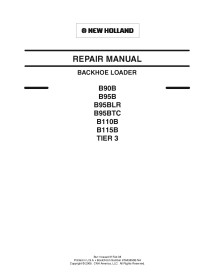 NH-87643850B New Holland B90B, B95B, B95BLR, B95BTC, B110B, B115B Tier 3 retroexcavadora manual de reparación pdf
