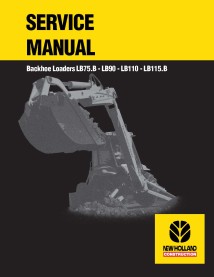 Manual de serviço em pdf da retroescavadeira New Holland LB75.B, LB90.B, LB110.B, LB115.B - Construção New Holland manuais - ...