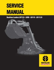 New Holland LB75.B, LB90.B, LB110.B, LB115.B retroexcavadora manual de servicio en pdf - Construcción New Holland manuales