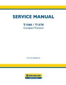 Manual de serviço em pdf para trator compacto New Holland T1560, T1570 - Construção New Holland manuais - NH-84205613A