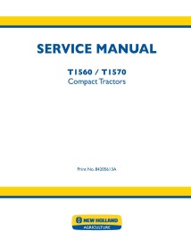 New Holland T1560, T1570 compact tractor pdf service manual  - New Holland Construction manuals - NH-84205613A