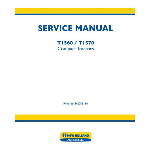 Manual de serviço em pdf para trator compacto New Holland T1560, T1570 - Construção New Holland manuais - NH-84205613A