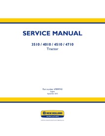 Manual de serviço pdf do trator New Holland 3510, 4010, 4510, 4710 - New Holland Agricultura manuais - NH-47899743