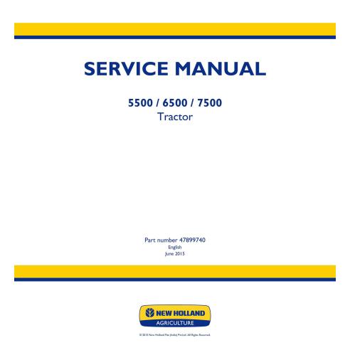 Manual de serviço pdf do trator New Holland 5500, 6500, 7500 - New Holland Agricultura manuais - NH-47899740