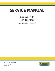 Manual de serviço em pdf para trator compacto New Holland Boomer 24 - New Holland Agricultura manuais - NH-47827505