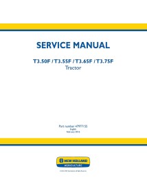 Manual de serviço pdf do trator New Holland T3.50F, T3.55F, T3.65F, T3.75F - New Holland Agricultura manuais - NH-47977155